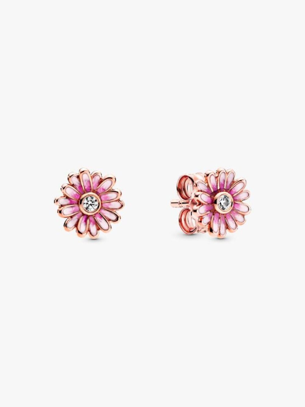 Pandora Pink Daisy Flower Stud Earrings